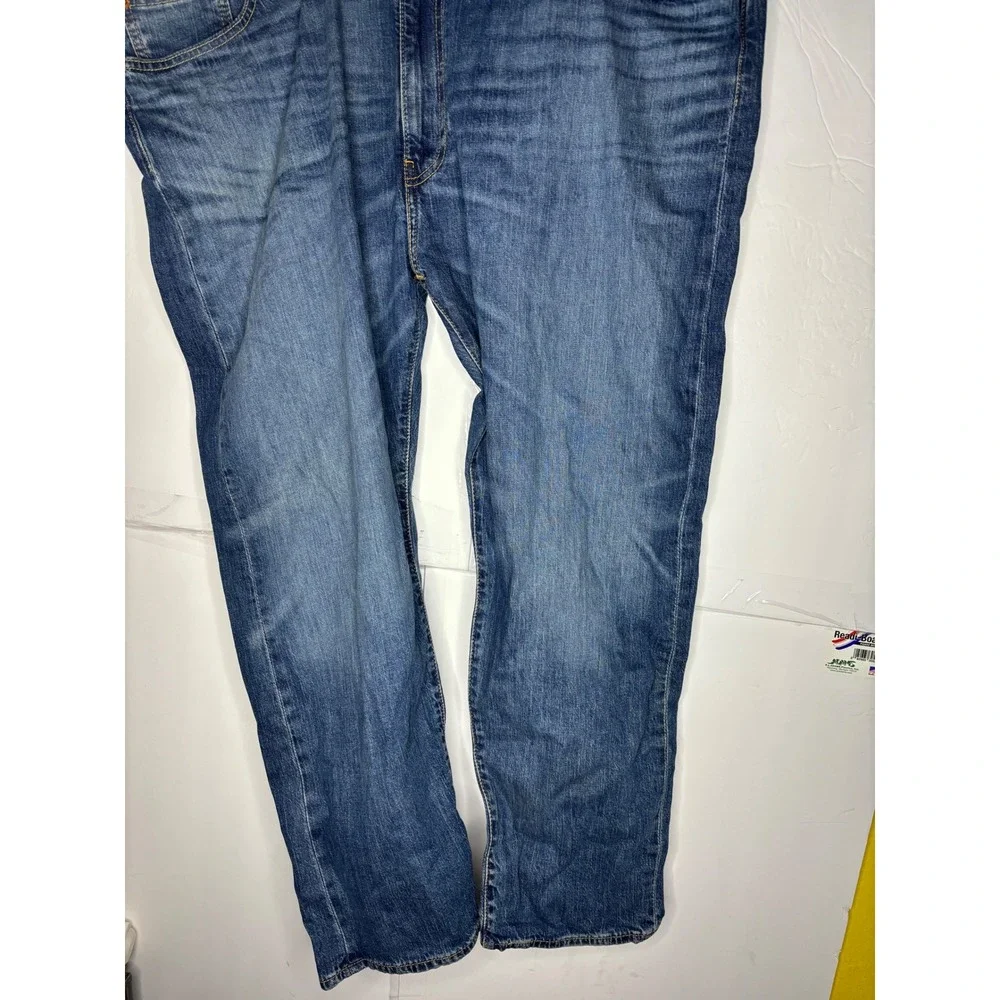Levis 502 Taper Jeans Mens 48x32 Blue Medium Wash Eco Ease Stretch 596840150 NEW